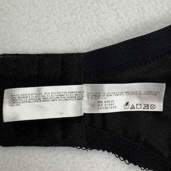 WACOAL 40G Black Retro Chic Full Figure Underwire Bra Mesh Plus Size 855186 - Picture 6 of 15